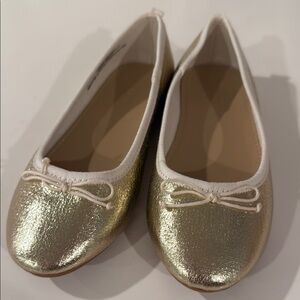 J.Crew Factory Girls Gold Metallic Ballet Flats
